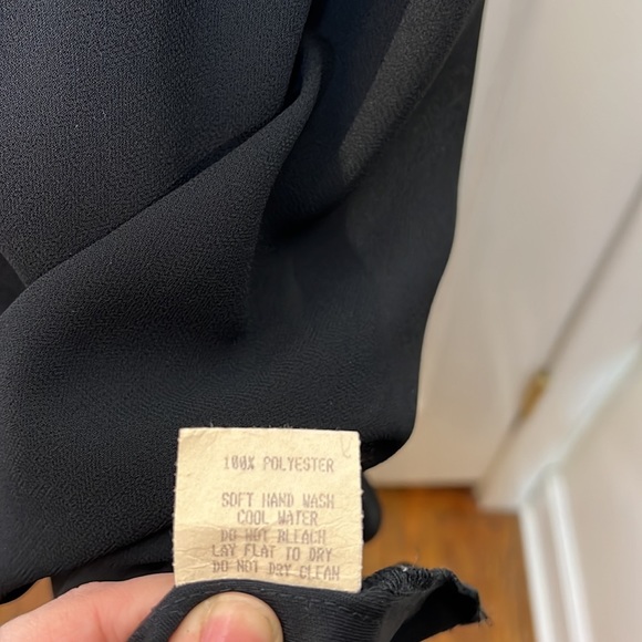 Vintage 90’s Y2K V-Neck Midi Dress Beaded Gauzy Lace - Picture 14 of 16